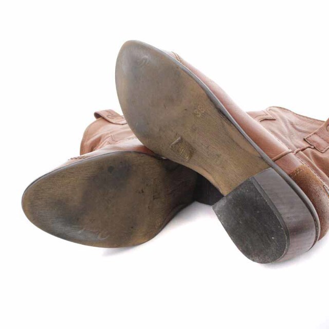 DIESEL(ディーゼル)のディーゼル DIESEL ウエスタンブーツ レザー 38 24.5cm 茶 レディースの靴/シューズ(ブーツ)の商品写真