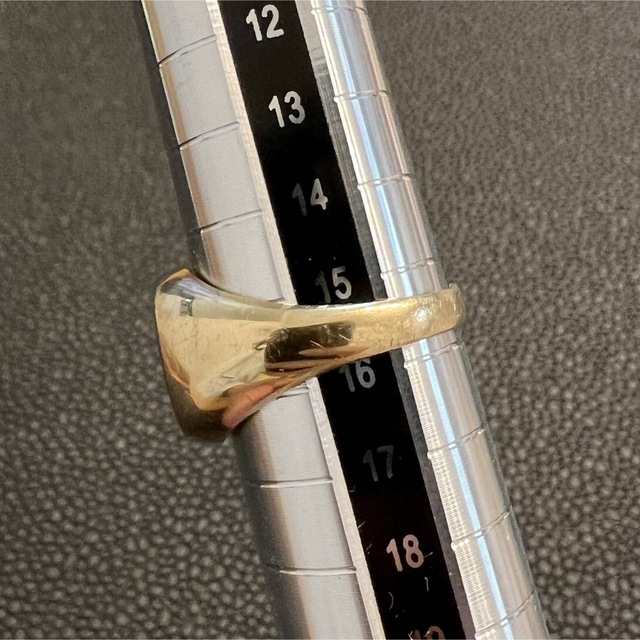 (C2-231) K18リング  タイガーアイ  15〜16号　18金 指輪 レディースのアクセサリー(リング(指輪))の商品写真
