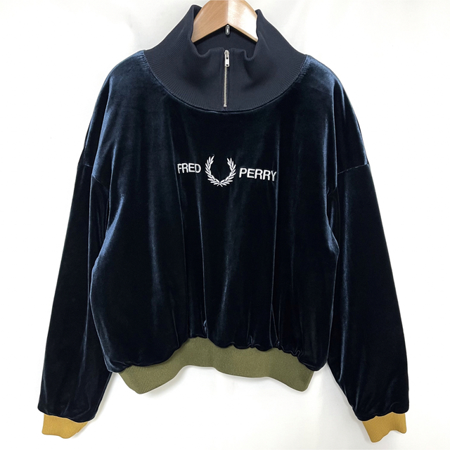 FRED PERRY - FRED PERRY Half Zip Pullover ベロア素材 レディースの