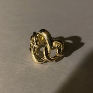 アダムエロぺ(Adam et Rope')のContrast thick chain ring gold No.990(リング(指輪))