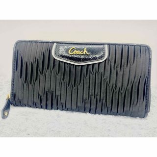 コーチ(COACH)の美品✨コーチ　長財布　ブラック　希少デザイン(財布)