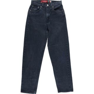 リーバイス(Levi's)の古着 90年代 リーバイス Levi's SILVER TAB シルバータブ LOOSE ルーズ ブラックデニム デニムパンツ USA製 レディースL(w27) ヴィンテージ /eaa311593(デニム/ジーンズ)