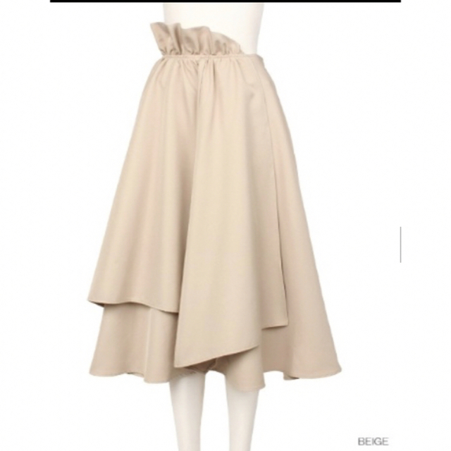 RANDA(ランダ)の【RANDA】アシンメトリー ギャザー スカート レディースのスカート(ロングスカート)の商品写真