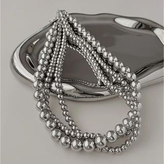 アメリヴィンテージ(Ameri VINTAGE)のVolume silver ball necklace No.977(ネックレス)