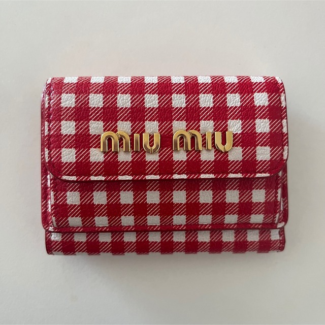 miu miu ギンガムチェック カードケース 新品未使用-