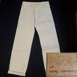 トランスコンチネンツ(TRANS CONTINENTS)のTRANSCONTINENTS  white denim pants(デニム/ジーンズ)