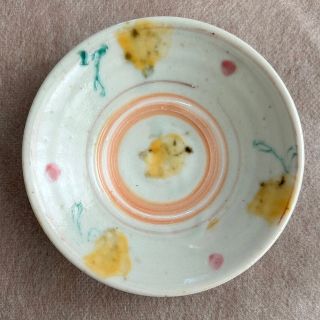 伊藤聡信 色絵 花柄 小皿 ⑤(食器)