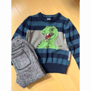 ベビーギャップ(babyGAP)の☆モカ様専用☆baby GAP 恐竜柄セーター＆あったかパンツ(ニット)