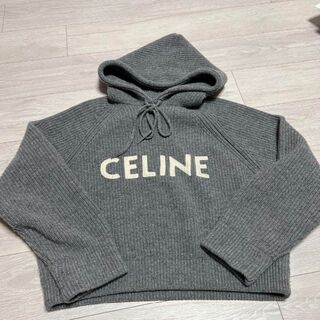 celine - CELINE フード付きセーター / ウール ミディアムグレーの通販