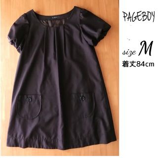 ページボーイ(PAGEBOY)のページボーイ　半袖パフスリーブのワンピースドレス　8000円(ミディアムドレス)