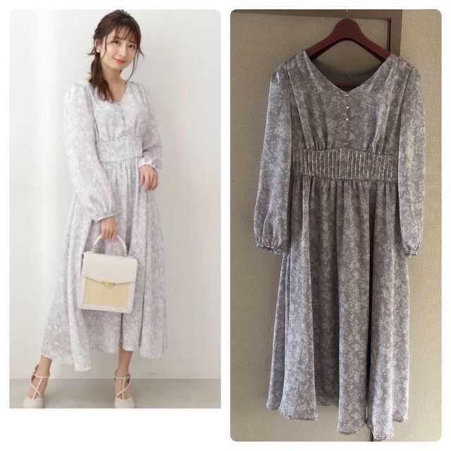 PROPORTION BODY DRESSING - 2022年購入プロポーション フラワープリントフロントボタンワンピース