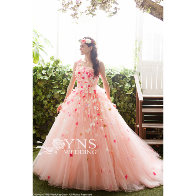 YNS ウェディングドレス カラードレス ピンク