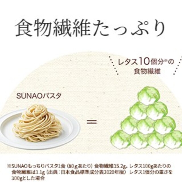 食品　SUNAOもっちりパスタ　3食入×3袋