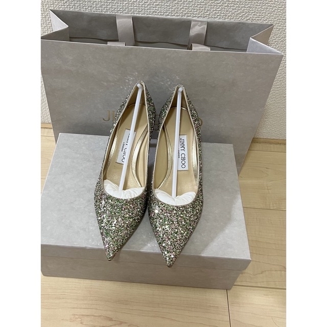 ジミーチュウ　Jimmy Choo グリッターラメデザイン　パンプス　ハイヒール