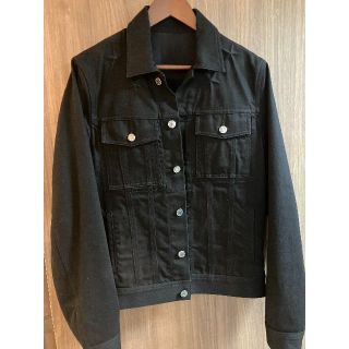 ジバンシィ(GIVENCHY)の【GIVENCHY】ジバンシィ　スターエンボス（星の型押し）Gジャン黒　44(Gジャン/デニムジャケット)