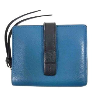 【レアカラー】LOEWE 財布 二つ折り　Dark Lagoon