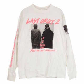 アンダーカバー(UNDERCOVER)のUNDERCOVER アンダーカバー カットソー UC2B9808 HUMAN MADE ヒューマンメイド LAST ORGY2 L/S T-SHIRT ラスト オージー ロゴプリント長袖カットソー ホワイト系【中古】(シャツ)