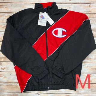 チャンピオン(Champion)のChampion ナイロンブルゾン　黒×赤　M 新品(ナイロンジャケット)