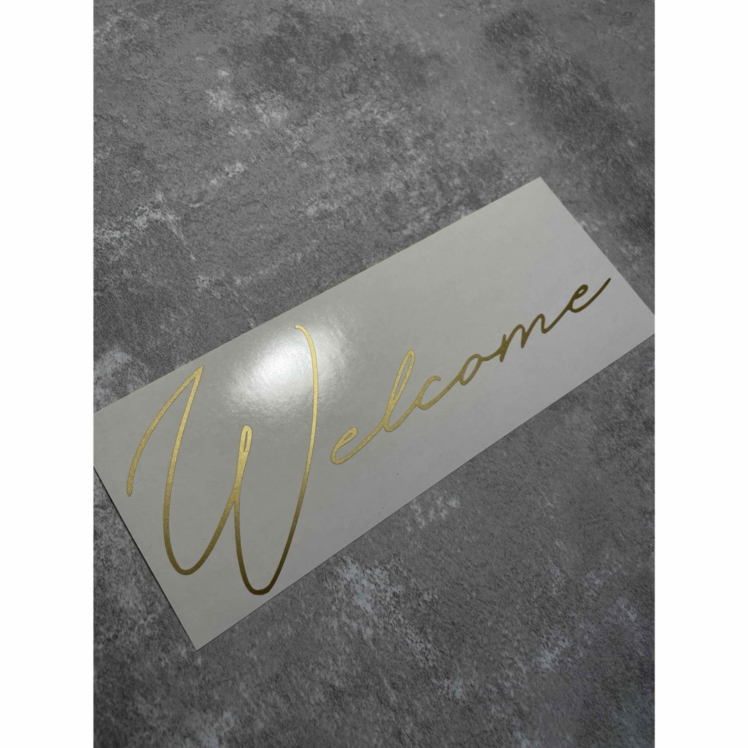 WELCOME インテリア ステッカー ドアサイン 真鍮風レター | フリマアプリ ラクマ