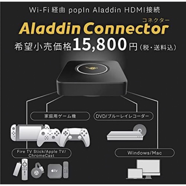 Aladdin Connector アラジンコネクター HDMI送信機 未開封 スマホ/家電/カメラのテレビ/映像機器(プロジェクター)の商品写真