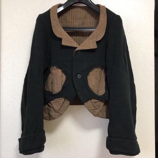 コムデギャルソン(COMME des GARCONS)のクリストファーネメス☆立体変形切替ジャケット☆黒×茶(その他)