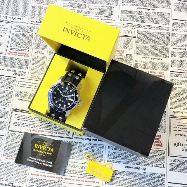#2457【お洒落な高級感】メンズ 腕時計 インヴィクタ Invicta クォーツ 茶文字盤 Quartz 動作良好 ブラウン クロノグラフ 新品 箱付 防水 アクセサリー、時計 メンズ腕時計 クロノグラフ