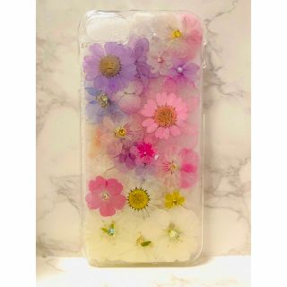 全機種対応 iPhoneケース 押し花ケース 押し花 ケース 花 Android(スマホケース)