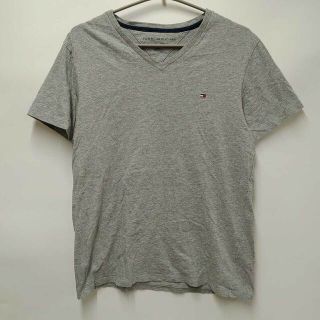 トミーヒルフィガー(TOMMY HILFIGER)のトミーヒルフィガー 半袖 Tシャツ ロゴ Vネック M グレー メンズ トップス(その他)