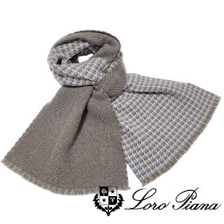 ロロピアーナ(LORO PIANA)のロロピアーナLoro Pianaメンズカシミア100％ツイード調厚手マフラー(マフラー)