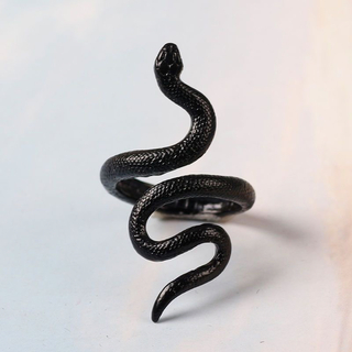 リング　フリー　ブラック　蛇　ヘビ　レディース　メンズ　指輪　(リング(指輪))