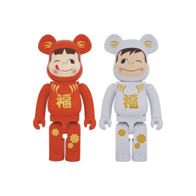 BE@RBRICK 達磨 ペコちゃん 達磨 ポコちゃん 1000％　2体セットフィギュア