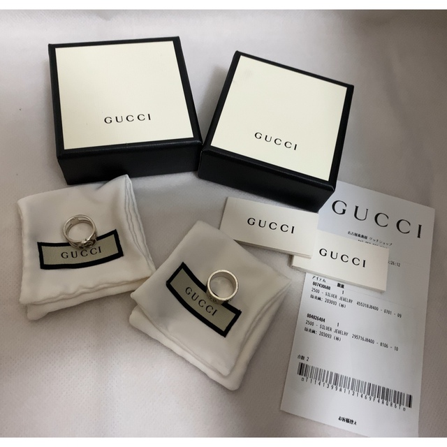 GUCCI リング 2点セット インターロッキング 10号 ゴースト 9号 完成品