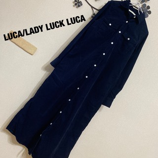 ルカレディラックルカ(LUCA/LADY LUCK LUCA)のLUCA/LADY LUCK LUCA コーデュロイ シャツワンピース 日本製(ロングワンピース/マキシワンピース)