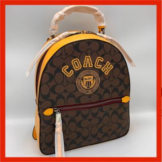 【24時間以内発送】 COACH  リュック  深みのある黄色 レディース