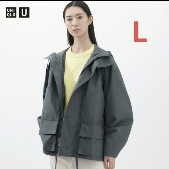 UNIQLO(ユニクロ)の新品未使用送料無料UNIQLOUリラックスパーカLオンライン店舗完売商品 レディースのジャケット/アウター(モッズコート)の商品写真