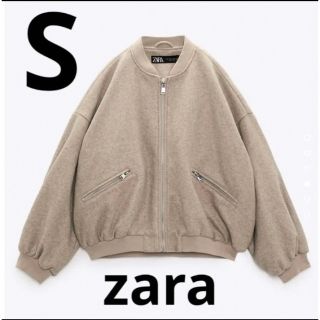 ザラ(ZARA)のZARA プラッシュボンバージャケット　S(ブルゾン)