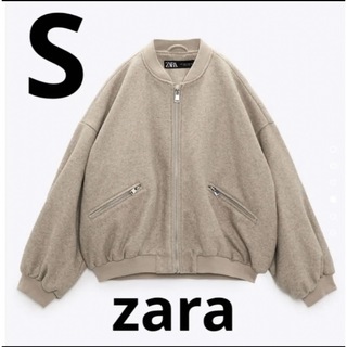 ザラ(ZARA)のZARA プラッシュボンバージャケット　S(ブルゾン)