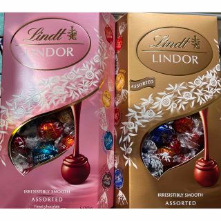 リンツ(Lindt)のリンツ　リンドール　ピンク＆ゴールドアソート 600g×２箱(菓子/デザート)