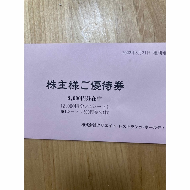 早稲田アカデミー 株主優待 5000円分、クリレス 8000円分