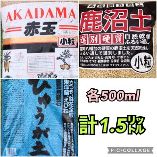 赤玉土　鹿沼土　ひゅうが土　計1.5リットル(その他)