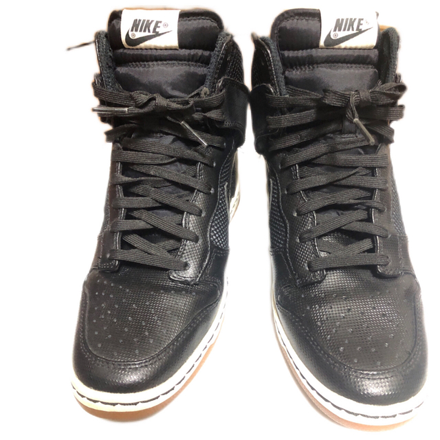 NIKE DUNK インヒールスニーカー  <ブラック×ホワイト>レディース