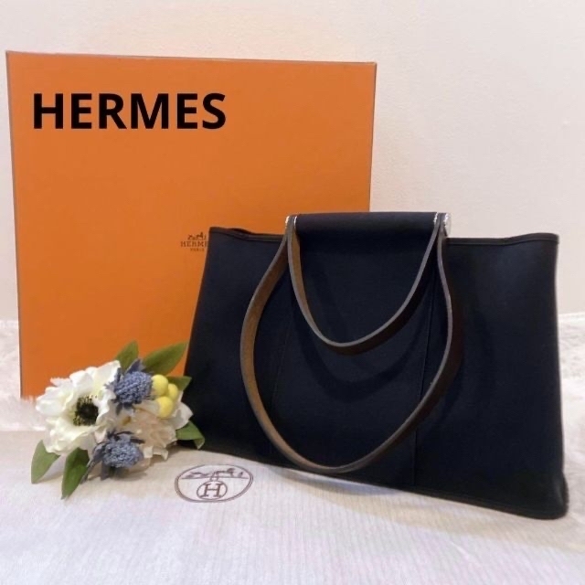 HERMES カバックPM 2way ハンドバッグ ショルダーバッグ 箱付き 黒 ...