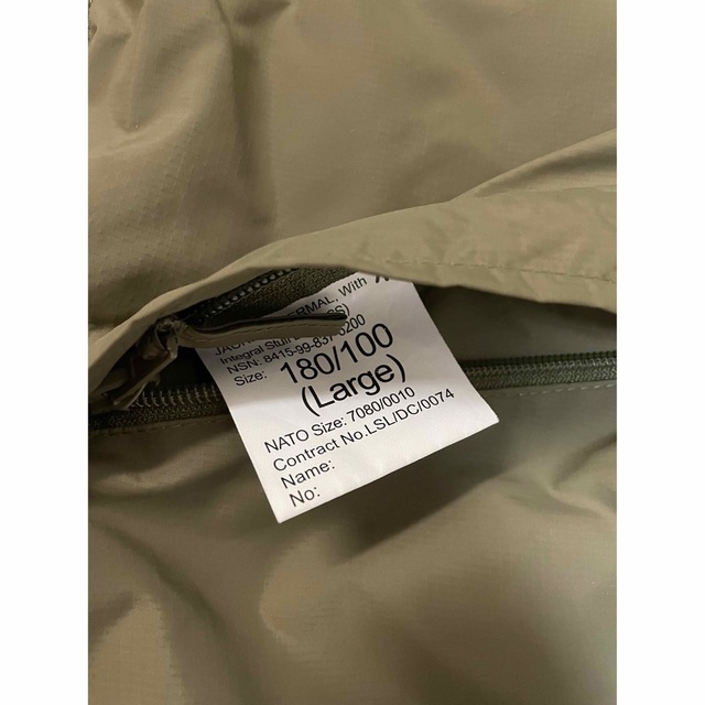 イギリス軍 PCS サーマルジャケット Large イギリス軍 PCS サーマルジャケット Large