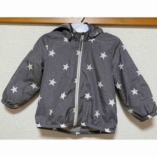 エイチアンドエム(H&M)のH&M キッズ　アウター　星柄　グレー　フード付き　ジャンパー(ジャケット/上着)