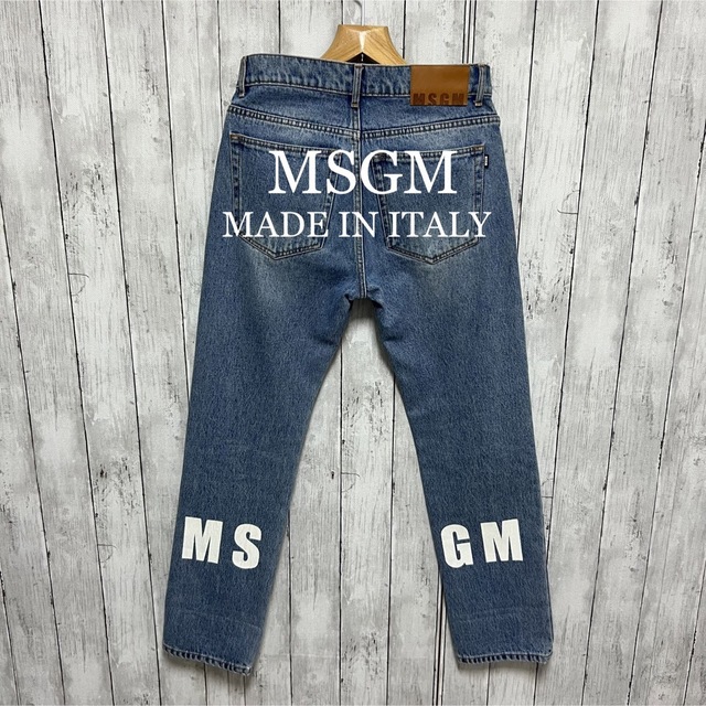 美品！MSGM ロゴプリントデニム！イタリア製！-eastgate.mk