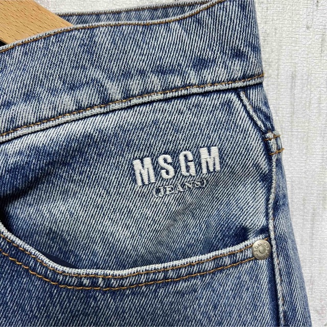 美品！MSGM ロゴプリントデニム！イタリア製！