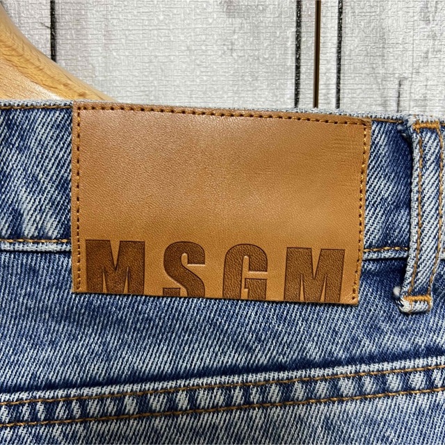 美品！MSGM ロゴプリントデニム！イタリア製！