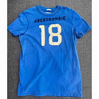 アバクロンビーアンドフィッチ(Abercrombie&Fitch)のメンズ　アバクロンビー&フィッチ　半袖Tシャツ　アメカジ　ブルーL(Tシャツ/カットソー(半袖/袖なし))