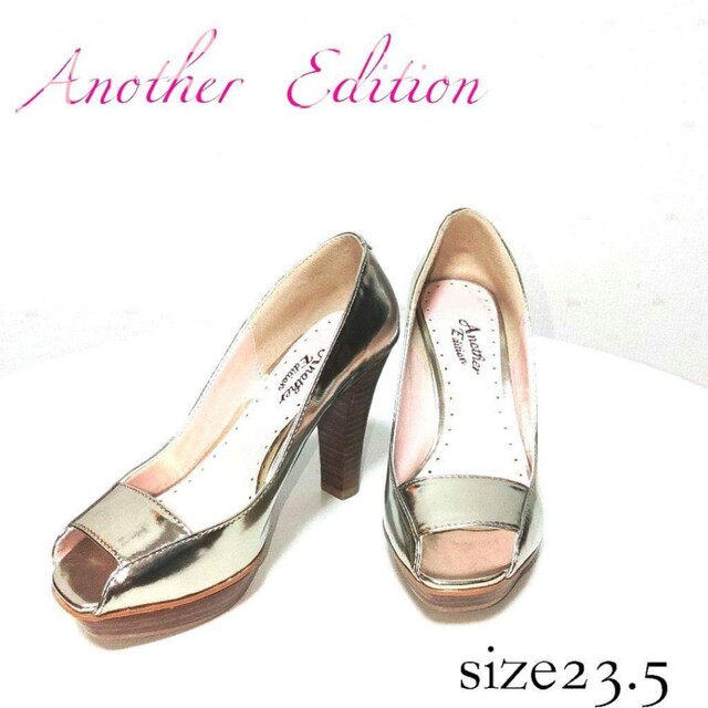 ANOTHER EDITION(アナザーエディション)の✨Another Edition★ゴールド★エナメル★パンプス★size23.5 レディースの靴/シューズ(ハイヒール/パンプス)の商品写真