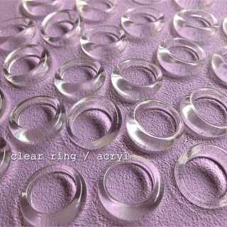 〔14号〕clear ring / Acryl(リング(指輪))